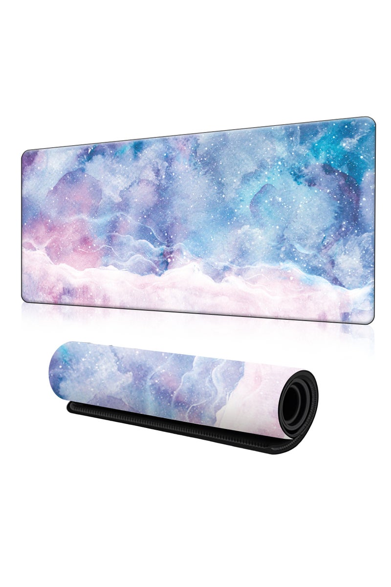 Large Mouse Pad, Extended Gaming Mouse Pad, Non-Slip Rubber Base, Office Desk Mat Desk Pad Smooth Cloth Surface Keyboard Mouse Pads, 800x300 mm - Image 1