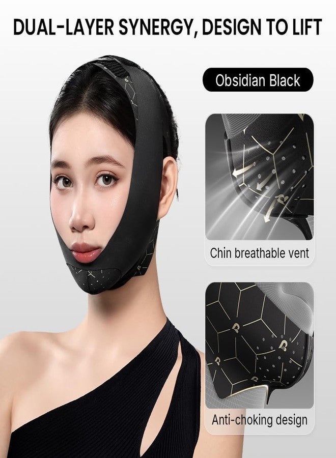 Cryslora Chin Strap Double Chin Reducer, Adjustable Face Toning Belts, Reusable Face Lifting Tapes, Anti-slip Jawline Shaper, V Line Face Lifting Mask for Sleeping - Image 3