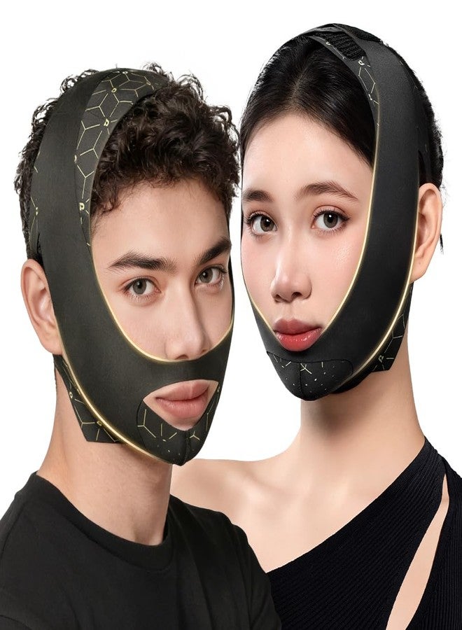 Cryslora Chin Strap Double Chin Reducer, Adjustable Face Toning Belts, Reusable Face Lifting Tapes, Anti-slip Jawline Shaper, V Line Face Lifting Mask for Sleeping - Image 1