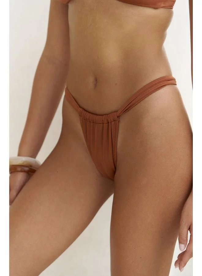 Bohemai  Bunga Ruffle-Detail Thick-Strap Tile Bikini Bottom. for Women | Best Price UAE