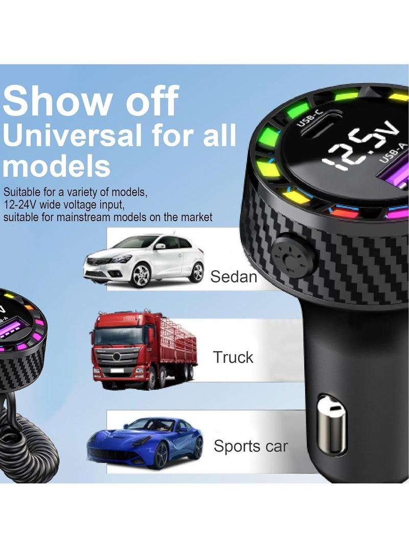 JAJEEK "2024 Car Phone Charger - Quick Charge 2-Port Adapter with Stretchable Cable for Phones and Tablets - Universal Vehicle Charging Solution" - Image 4