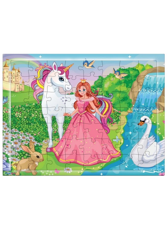 Fiddlys 54 Pcs Wood Jigsaw Puzzles for Kids & Children Age 6+ Animal World and Sea World (Princess+Ice) - Image 2