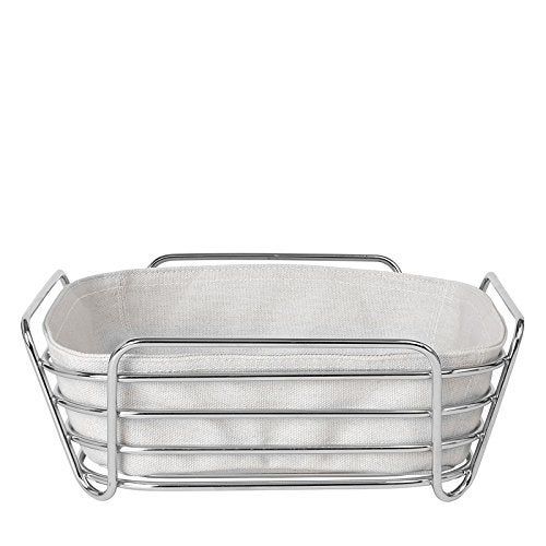 Blomus Delara Bread Basket Large 10" x 10", Moonbeam - Image 1