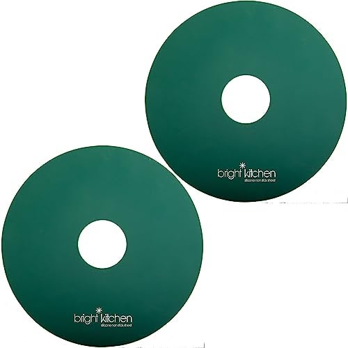 2 Silicone FLAT Dehydrator Sheets fits Nesco NONToxic Round Dehydrators Circle Mat Liner ReUsable Flexible Non Stick  2 FLAT Sheets