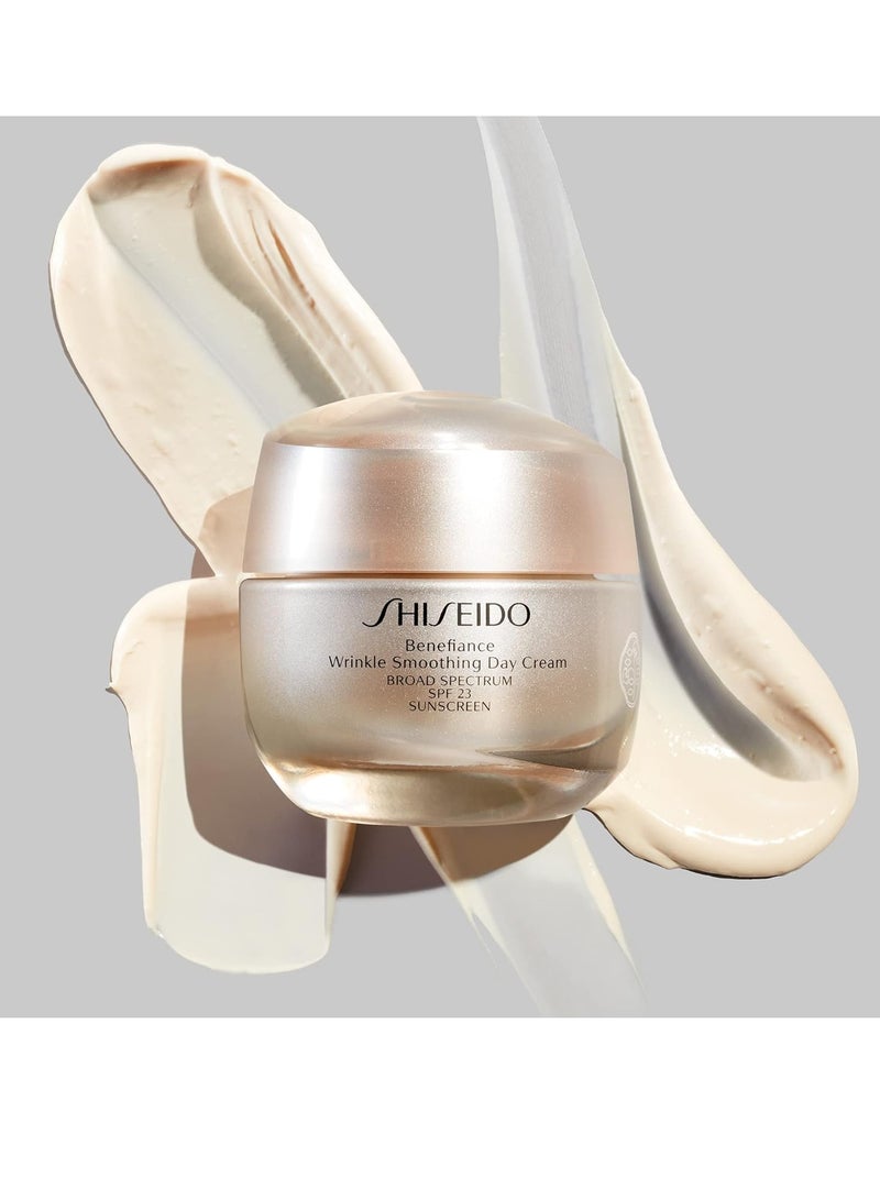 Shiseido Shiseido Benefiance Wrinkle Smoothing Day Cream - 50 mL - Broad-Spectrum SPF 23 Anti-Aging Moisturizer - Visibly Corrects Wrinkles & Intensely Hydrates - Non-Comedogenic  - Image 2