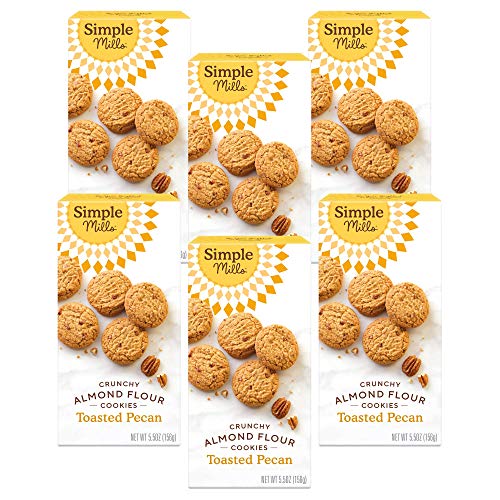Simple Mills Almond Flour Crunchy Cookies, Toasted Pecan - Gluten Free, Vegan, Healthy Snacks, Made with Organic Coconut Oil, 5.5 Ounce (Pack of 6) - Image 1