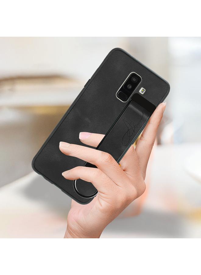 اس-توب جراب خلفي من الجلد مع حامل معصم لهاتف Samsung Galaxy A6+ - Image 5