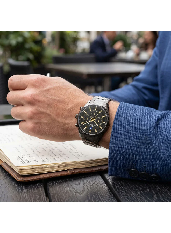Ben Sherman Gunmetal Cambridge Gunmetal Dial Gunmetal Stainless Steel Bracelet Chronograph Watch for Men, 42mm for Men | Best Price UAE