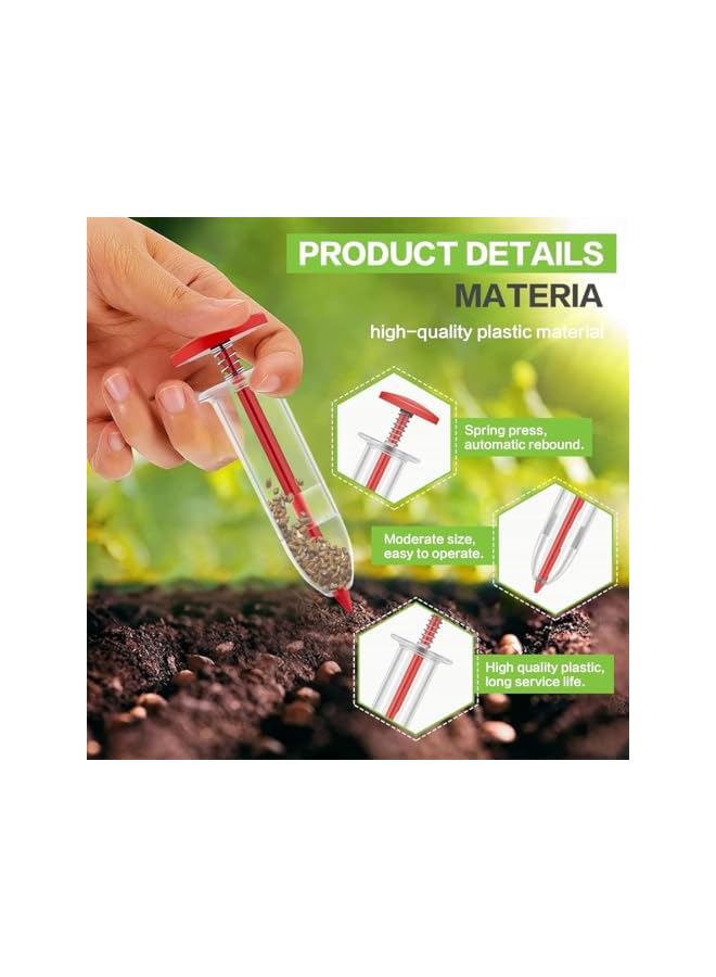 PROMASS مجموعة 3 عبوات من موزع بذور الزراعة الصغيرة مع 2 أداة زراعة، ناشر بذور صغير، آلة زراعة يدوية للبذور لزرع الجزر، العشب والسبانخ - Image 2