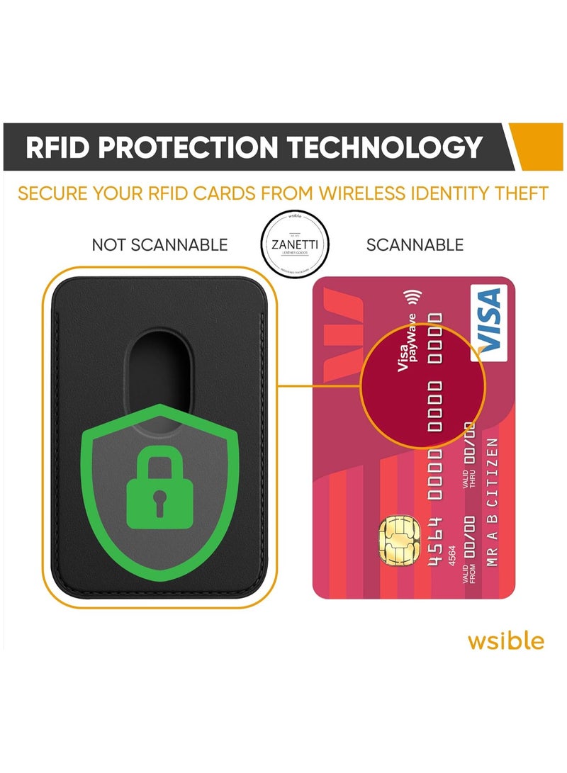 Beauenty Magnetic Wallet Compatible with MagSafe for iPhone 16/15/14/13/12 Series, PU Phone Card Holder Compatible Apple wallet u0026 Apple wallet MagSafe u0026 Apple magsafe wallet u0026 Magsafe Wallet iPho - Image 4