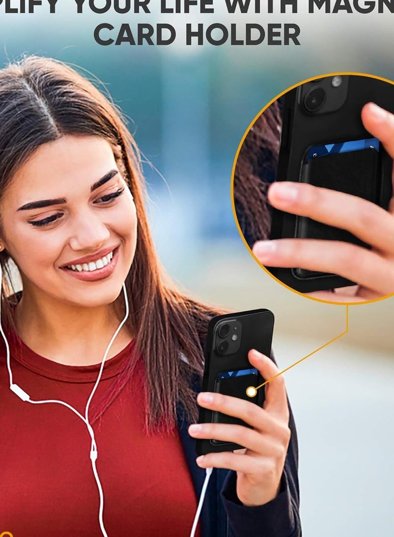 Beauenty Magnetic Wallet Compatible with MagSafe for iPhone 16/15/14/13/12 Series, PU Phone Card Holder Compatible Apple wallet u0026 Apple wallet MagSafe u0026 Apple magsafe wallet u0026 Magsafe Wallet iPho - Image 3