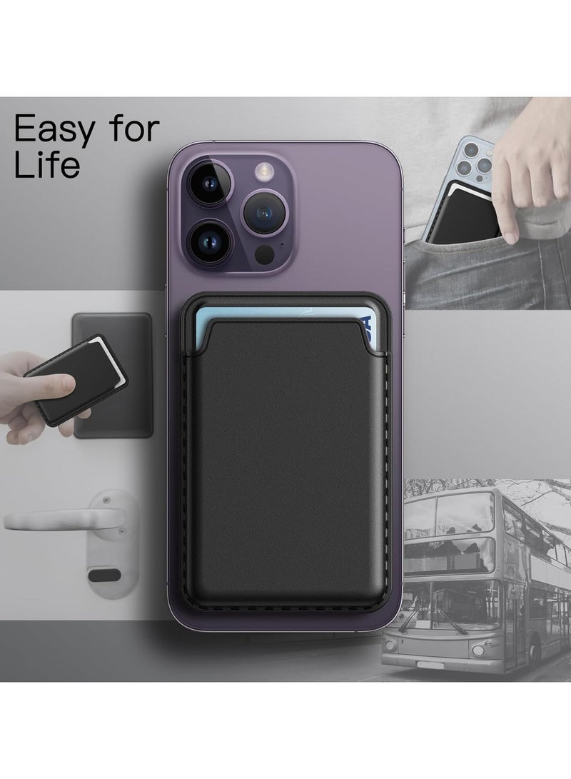Beauenty Magnetic Wallet Compatible with MagSafe for iPhone 16/15/14/13/12 Series, PU Phone Card Holder Compatible Apple wallet u0026 Apple wallet MagSafe u0026 Apple magsafe wallet u0026 Magsafe Wallet iPho - Image 5