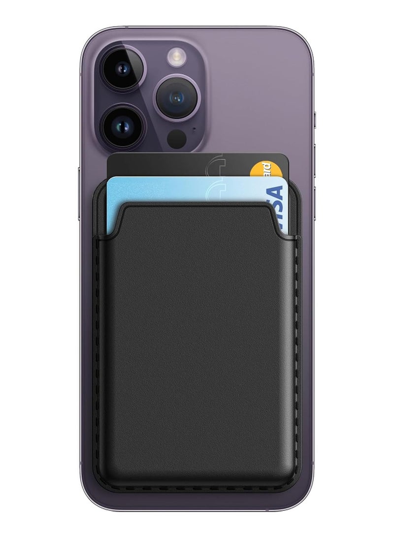 Beauenty Magnetic Wallet Compatible with MagSafe for iPhone 16/15/14/13/12 Series, PU Phone Card Holder Compatible Apple wallet u0026 Apple wallet MagSafe u0026 Apple magsafe wallet u0026 Magsafe Wallet iPho - Image 2