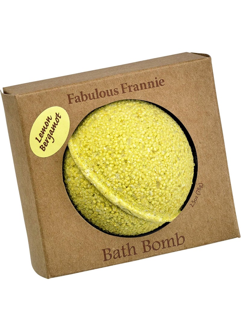 Fabulous frannie - Fabulous Frannie Lemon Bergamot Natural, Handmade Bath Bomb Set, Rich in Essential Oil, Mineral Salt, Coconut Oil, Witch Hazel, Fizzies to Moisturize Skin 2.5oz (Pack of 1) - Image 1