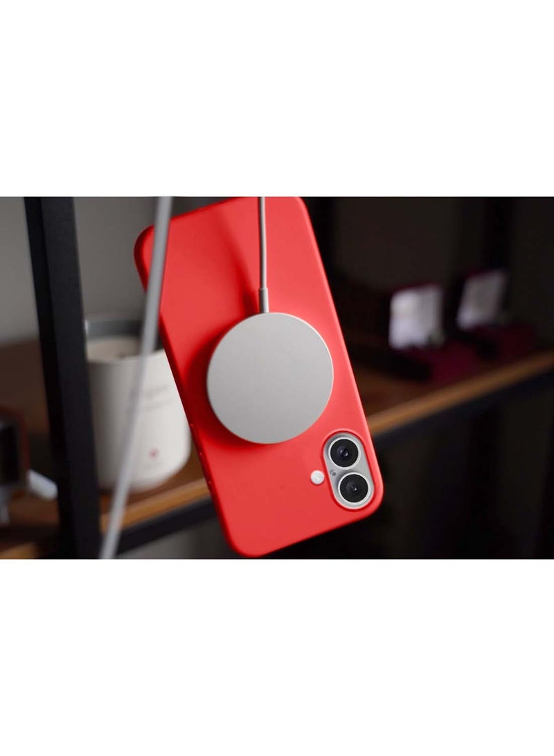 دبليو تيك غطاء الحماية سائل ناعم من السيليكون لآيفون 16 2024 من ابل - أحمر - Image 5