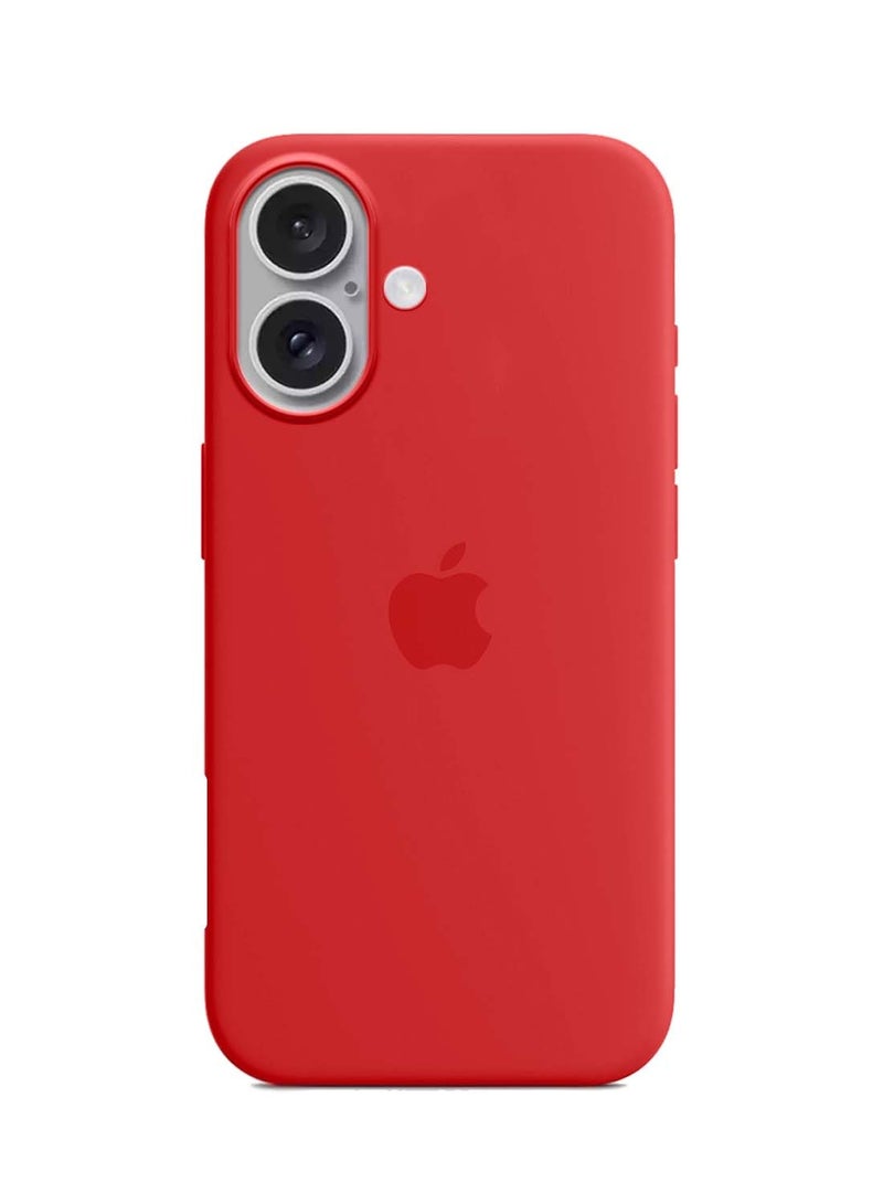 دبليو تيك غطاء الحماية سائل ناعم من السيليكون لآيفون 16 2024 من ابل - أحمر - Image 2