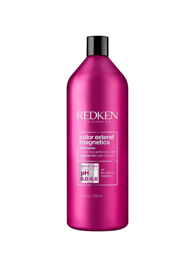 Redken Color Extend Magnetics Shampoo | For Color-Treated Hair | Gently Cleanses & Protects Color | With Amino Acid | Sulfate-Free | 33.8 Fl Oz - Image 1
