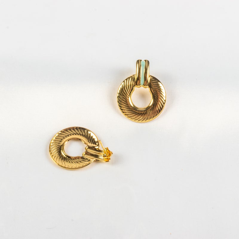 The Black Pearl Accessories Golden Green Stainless Steel Earring - Image 2