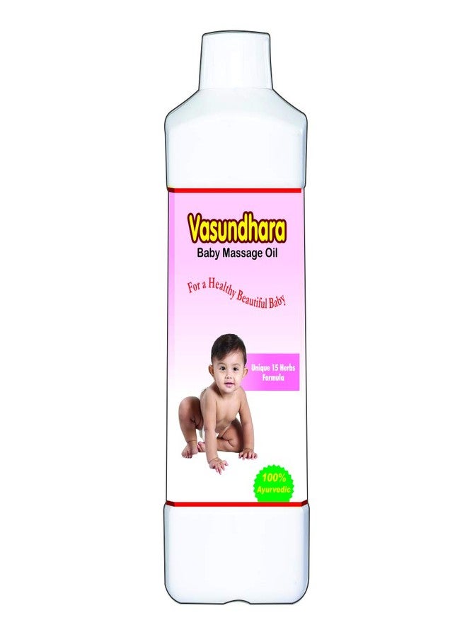 Pitambari Vasundhara Baby Massage Oil || Ayurvedic Nourishment Oil with Vitamin E (1000ml Bottle) - Image 1
