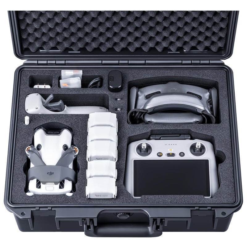 Lykus Titan MM420 Waterproof Hard Case for DJI Mini 4 Pro/Mini 3 Pro, Goggles 3/2/Integra, RC Motion 3/2, DJI RC2/RC/RC-N2/N1 and Accessories [CASE ONLY] - Image 1