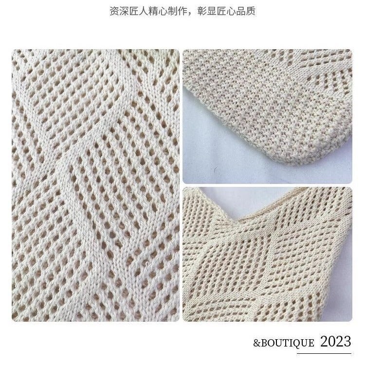 Knitted Tote Shoulder Bag for Women - Image 4
