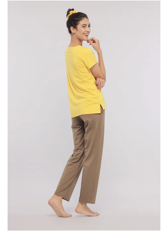 NeceSera Sunny Lime Straight Supima Lounge Set