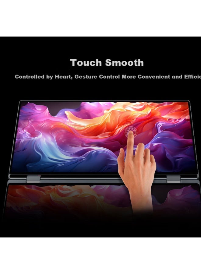 Eimio Foldable Dual Screen Portable Monitor Expand Three-screen Laptop Secondary Screen Computer Extension Screen 15.6 Inch Office Stock Trading Gaming Big Screen E11t - Image 3