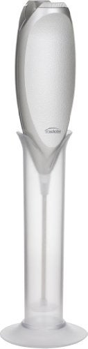 Trudeau Battery Milk Frother,Silver/White,9.5 inch - Image 1