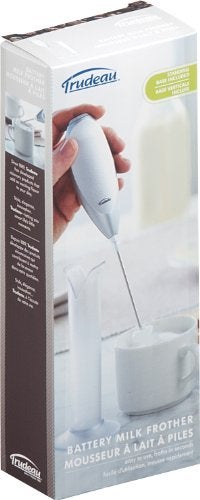 Trudeau Battery Milk Frother,Silver/White,9.5 inch - Image 5