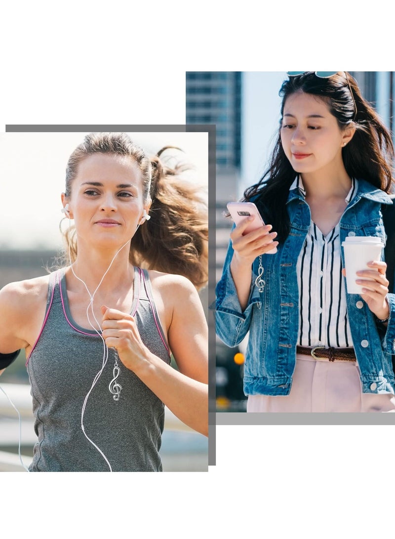 SYOSI سلسلة مفاتيح معدنية على شكل نوتة موسيقية من SYOSI، قلادة موسيقية صغيرة، سلاسل مفاتيح بموضوع موسيقي للزينة والهدايا والإكسسوارات ولوازم الحفلات (20 قطعة) - Image 5