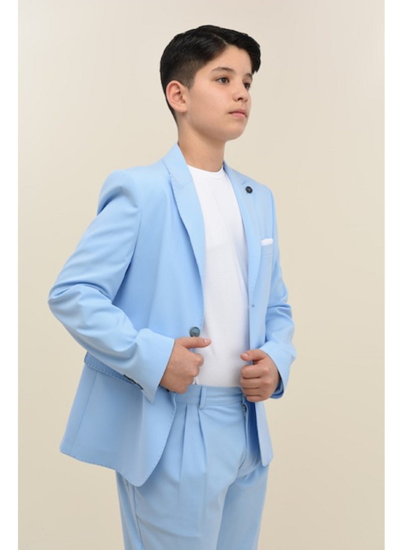 فيا بامبينو بدلة رسمية للأولاد باللون الأزرق 9094 - Image 4