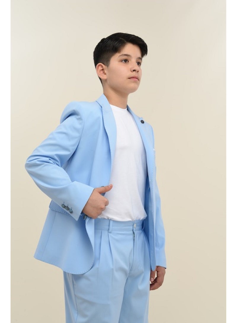 فيا بامبينو بدلة رسمية للأولاد باللون الأزرق 9094 - Image 2