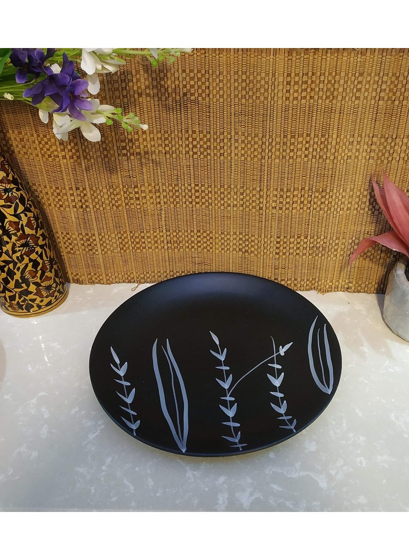 Caffeine Caffeine Ceramic Handmade Black Bamboo Combo Dinner Set 12 pcs.  - Image 3
