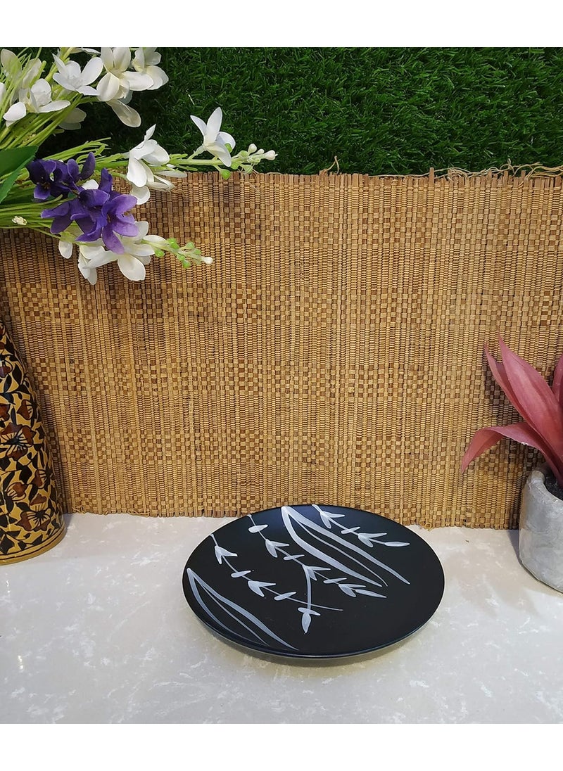 Caffeine Caffeine Ceramic Handmade Black Bamboo Combo Dinner Set 12 pcs.  - Image 4