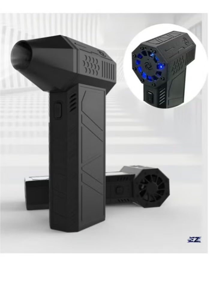 Electric Air Blower Gun & Small Hand Fan with Turbo Blades - Image 1