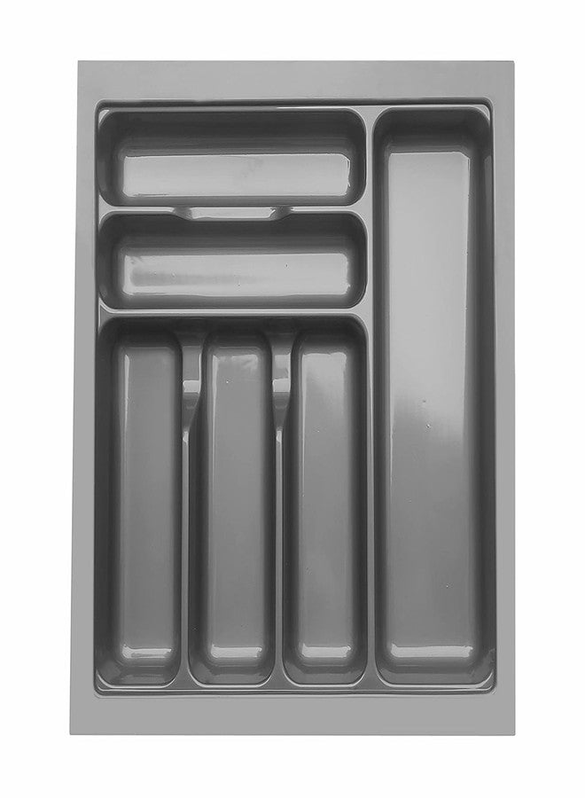 LEVON Cutlery Tray For Kitchen Drawer,cutlery Stationery Organizer, Moduler Kitchen Basket, Grey, (15 X 19 Inch) - Image 1