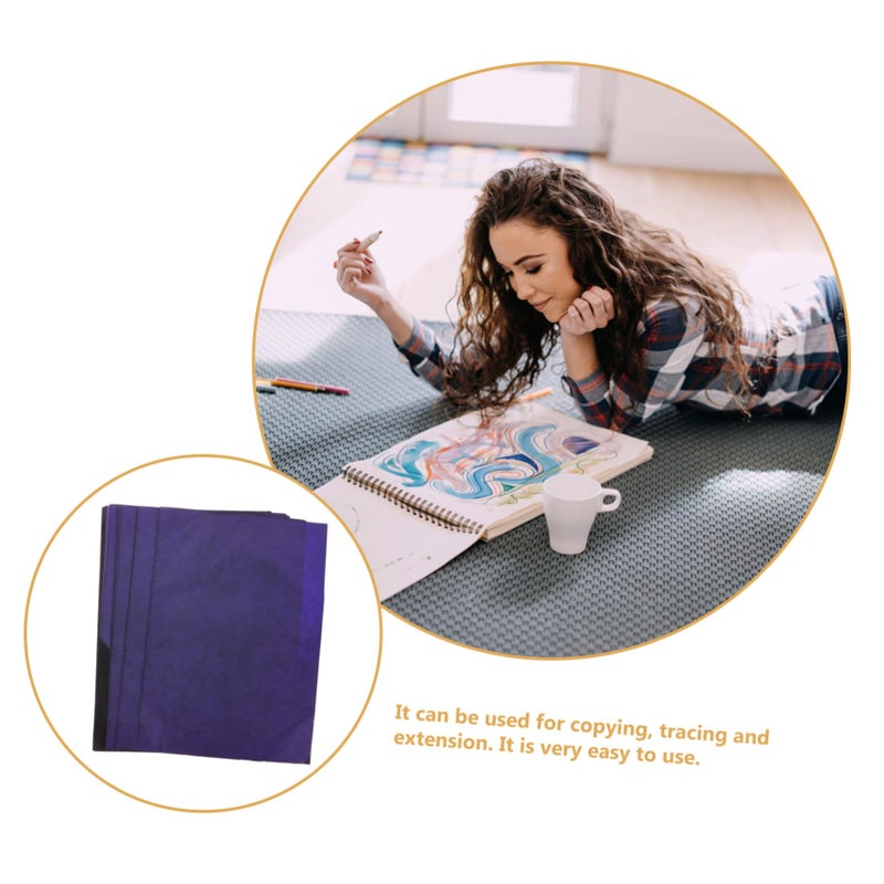 Blue Graphite Transfer Tracing Paper 100 Sheets for Art Drawing Sketching and Crafts - Image 3