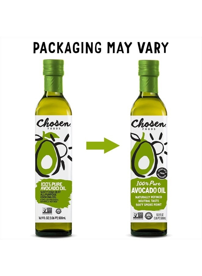 Chosen FOODS 100% Pure Avocado Oil, Keto and Paleo Diet Friendly, Kosher Oil for Baking, High-Heat Cooking, Frying, Homemade Sauces, Dressings and Marinades (16.9 fl oz)  - Image 4
