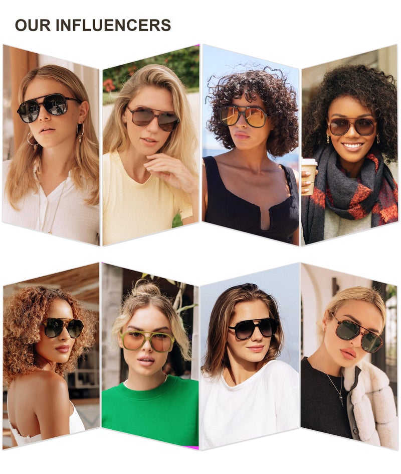 SOJOS Retro Polarized Aviator Sunglasses Womens Mens Classic 70s Vintage Trendy Square Aviators SJ2174, Olive Green/Brown - Image 3