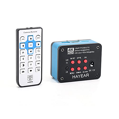 HAYEAR 4K UDH 2160P 1080P HDMI USB Industrial Microscope Camera for Machine PCB Board CPU Repair Soldering；PC Support Windows/Mac/Linux System - Image 1