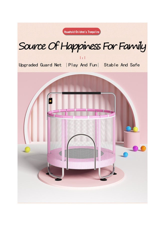Kidle Children's Indoor Home With Guard Net With Horizontal Bar Bouncing Bed Trampoline with Safety Enclosure Net Outdoor - Image 2