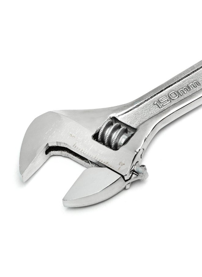 Sata 10-inch Professional Adjustable Wrench Tool with Forged Alloy Steel Body, Wide Jaw, and a Chrome Plated Finish - ST47204SC  - Image 2