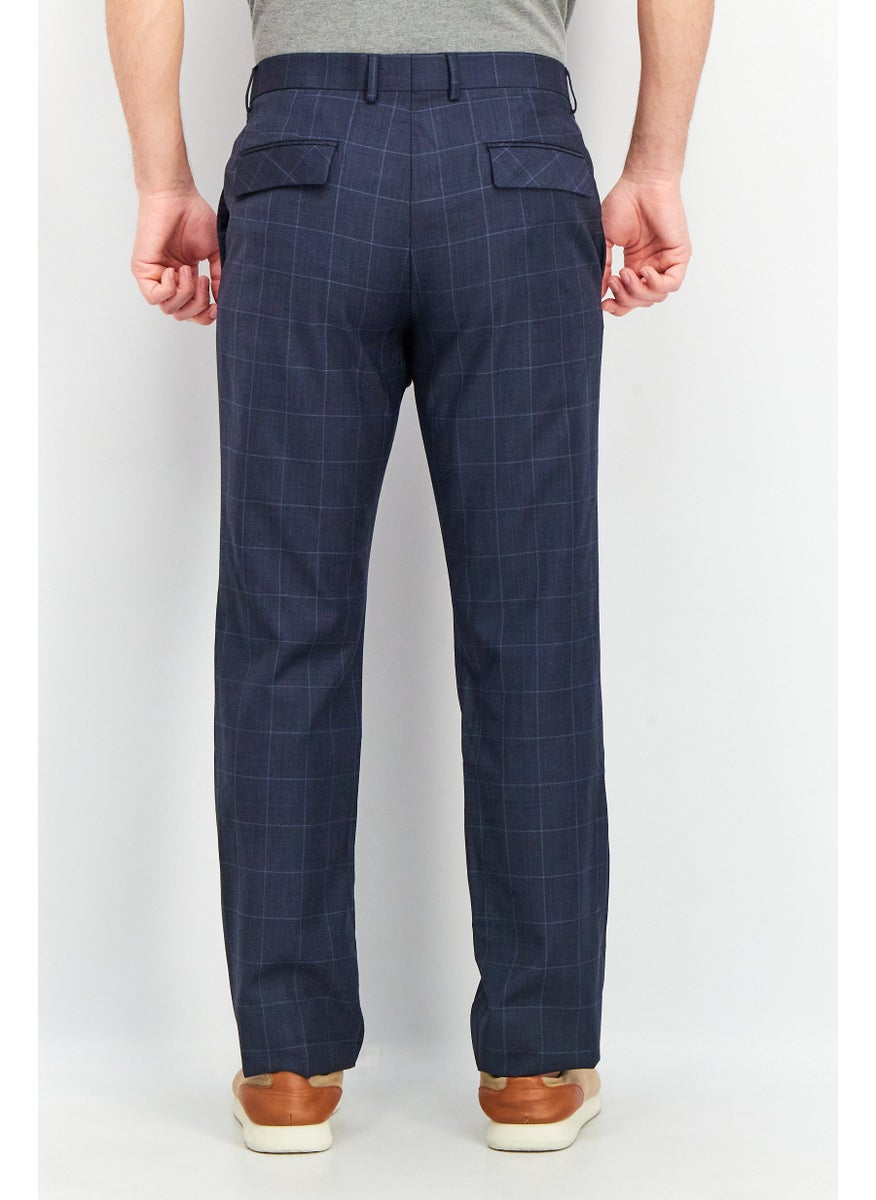 Men Regular Fit Windowpane Dress Pants, Electric Blue - pzsku/ZBB95F57DB8584EEAC4E0Z/45/_/1740493141/0c789176-d604-4c3f-9e16-dfb430fb2c7b