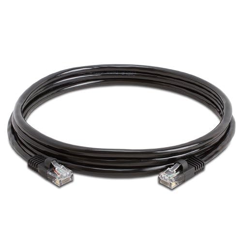Cmple - Cat5e Ethernet Cable 7 ft, 350 MHz UTP Cat 5e Ethernet Patch Cord, 1Gbps Network LAN Cables, RJ45 Connectors, Compatible with Laptop, Modem, Router - Black - Image 2