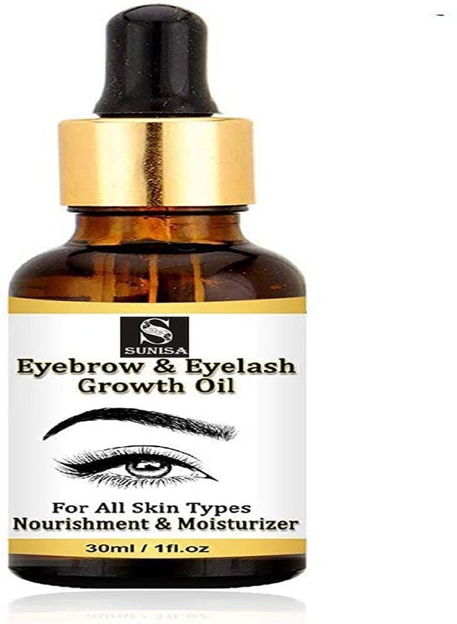 SUNISA Eyebrow & Eyelash intense Growth Oil, For All Skin Types (30ml) with 1 Applicator Brush - (Pack of 2) - Image 3