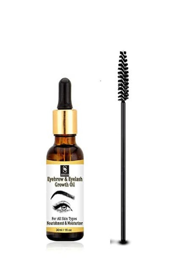 SUNISA Eyebrow & Eyelash intense Growth Oil, For All Skin Types (30ml) with 1 Applicator Brush - (Pack of 2) - Image 2
