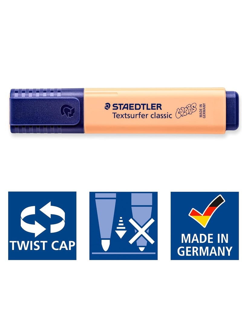 STAEDTLER 6-Piece Textsurfer Highlighter Chisel Tip Pastel Colours  - Image 4