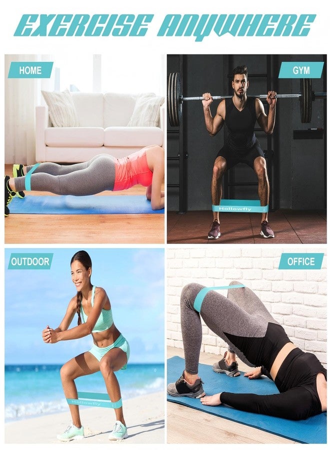 Hollowfly 30 Pcs Latex Resistance Bands Resistance Loop Exercise Band for Booty Workout Stretch Exercise Equipment Non Slip Elastic Band for Women Men Home Butt Hip Thigh Fitness Gym Yoga(Blue,Medium) - Image 5