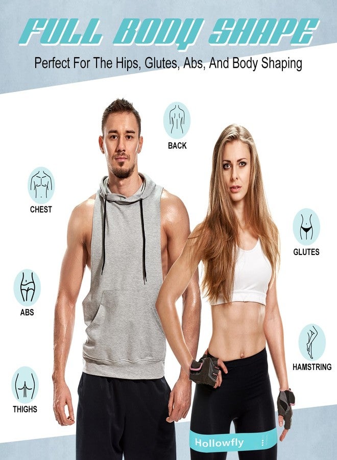 Hollowfly 30 Pcs Latex Resistance Bands Resistance Loop Exercise Band for Booty Workout Stretch Exercise Equipment Non Slip Elastic Band for Women Men Home Butt Hip Thigh Fitness Gym Yoga(Blue,Medium) - Image 4