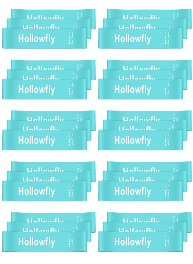 Hollowfly 30 Pcs Latex Resistance Bands Resistance Loop Exercise Band for Booty Workout Stretch Exercise Equipment Non Slip Elastic Band for Women Men Home Butt Hip Thigh Fitness Gym Yoga(Blue,Medium) - Image 1